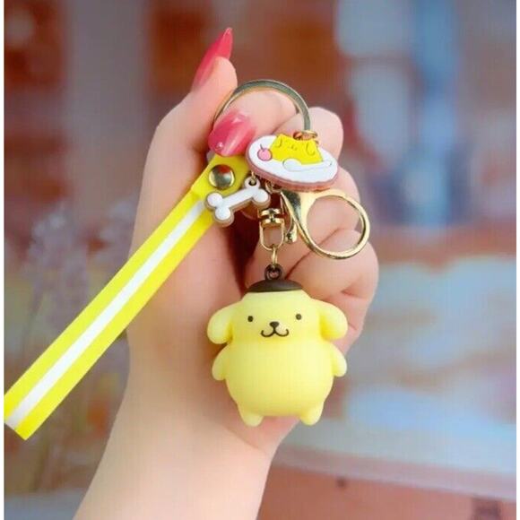 🔥Cute 3D Hello Kitty Pudding Dog Keychain 2" Keychain BNWT🔥 - Picture 1 of 2